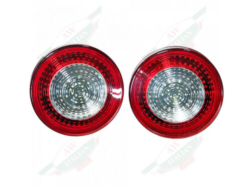 two tail lights red with white center circles