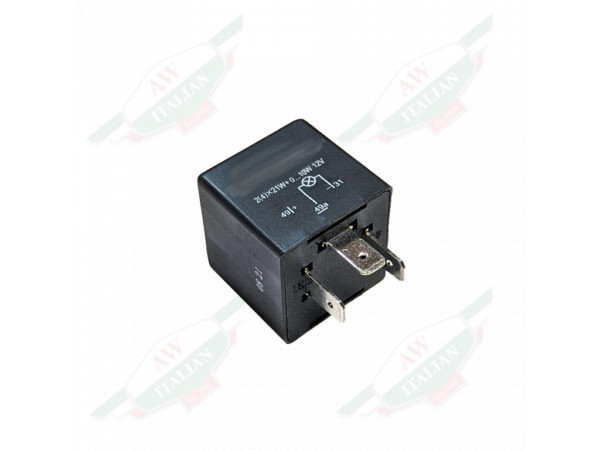 black cube with 3 metal prongs