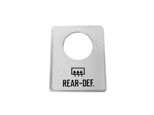 grey metal rectangle with hole in center