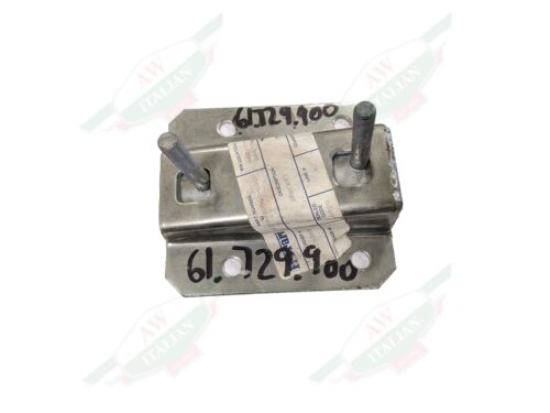 grey square metal bracket on white background