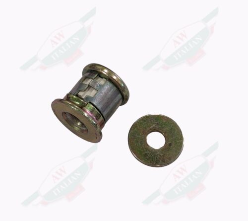 gold washer and bearing on white background