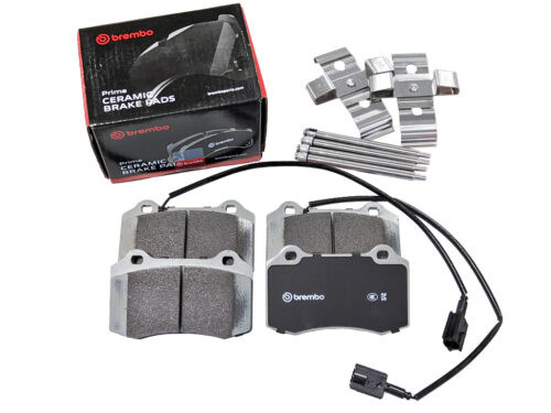 brembo brake pads grey and black with wires