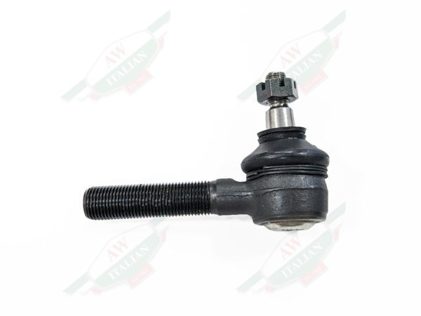 ferrari 76402 tie rod end with nut black metal on white background