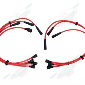 ferrari 206 246 dino red ignition wire set with black ends on white background