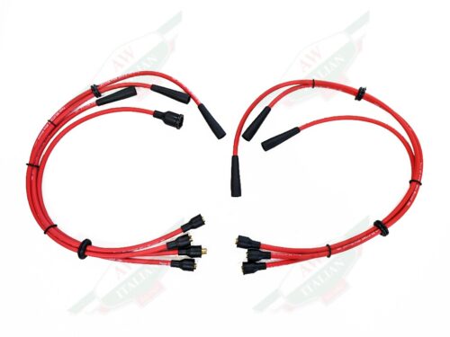 ferrari 206 246 dino red ignition wire set with black ends on white background