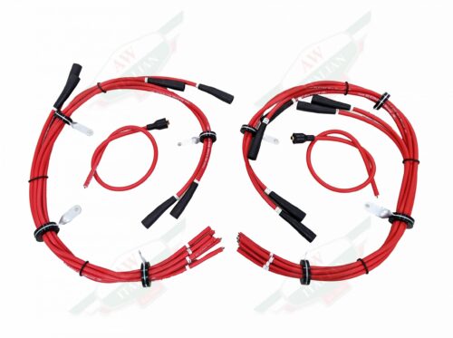 red wire set on white background
