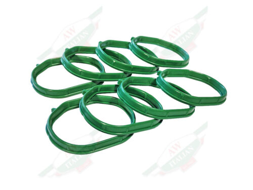 8 round green rubber circles