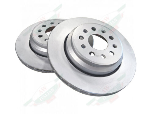 maserati 670030934 brake rotor pair grey metal discs with holes