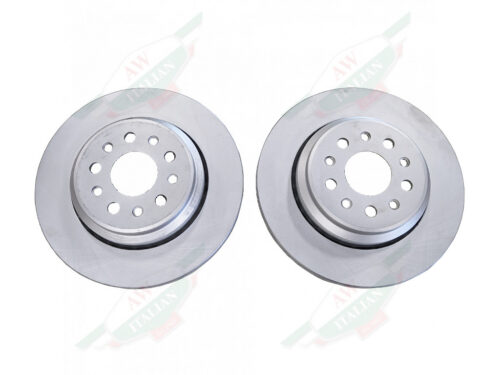 maserati 670030934 brake rotor pair grey metal discs with holes