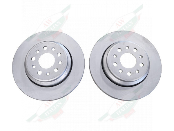 maserati 670030934 brake rotor pair grey metal discs with holes
