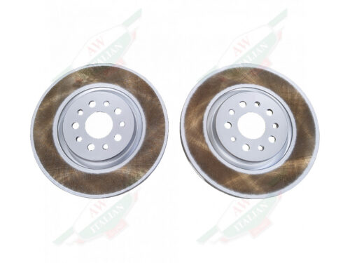 maserati 670032734 brake rotor pair silver discs