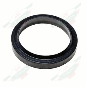 black rubber ring on white background