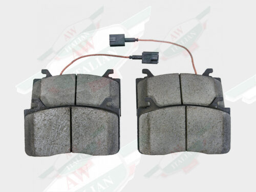 alfa 68400577AA brake pad set black grey ceramic with red wire sensors