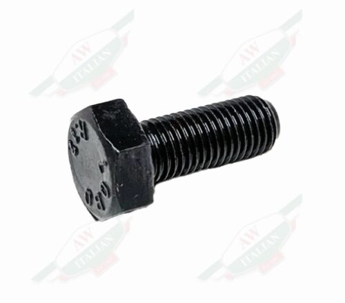 black metal screw on white background