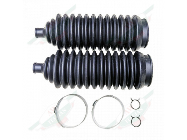 maserati 980001707 black rubber accordion boots with 4 circle clamps