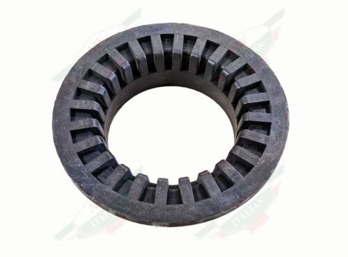 black rubber ring on white background