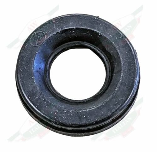 Black rubber circle on white background