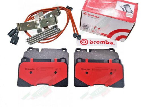 ferrari 70002544A brembo brake pads red and black with hardware and sensors