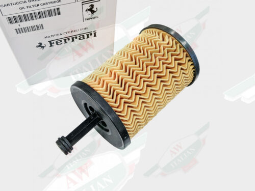 ferrari 280901 oil filter cartridge black plastic with yellow paper pleats