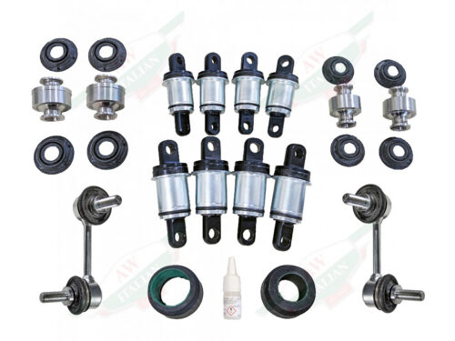 bushing kit with ball joints and end links black and silver
