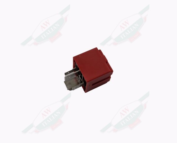 red plug on white background