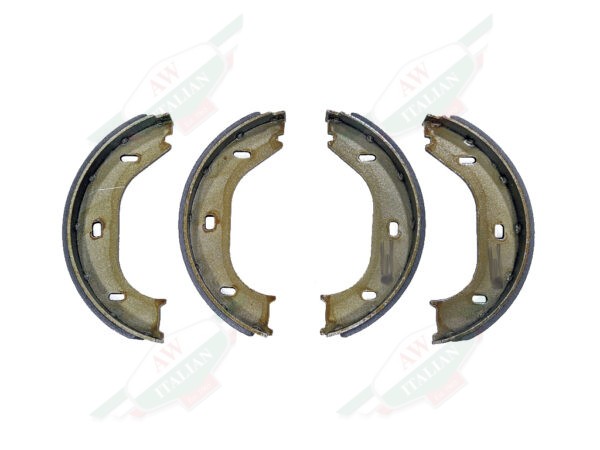 alfa 60520463 emergency parking ebrake shoe set on white background