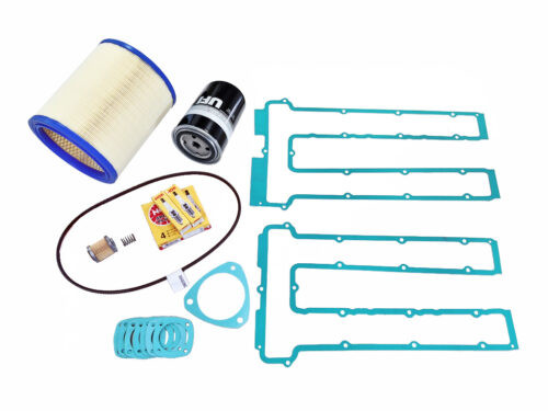 major service kit air oil fuel filters green gaskets spark plugs