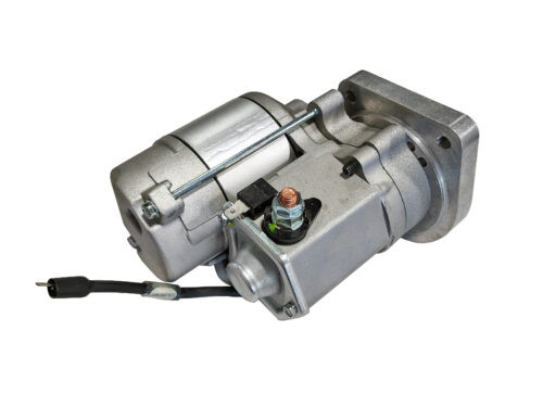 grey starter motor with black wire