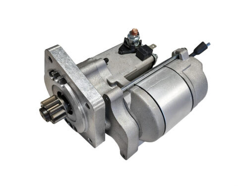 grey starter motor with black wire
