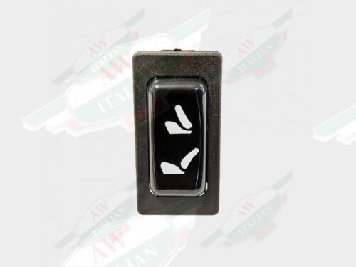 323350153 maserati seat back adjust rocker switch black plastic white logos