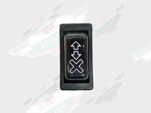 323350131 maserati biturbo window lock rocker switch black plastic white logos