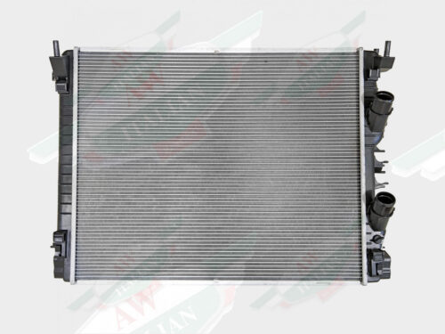 maserati 670109996 radiator aluminum core with black plastic end caps