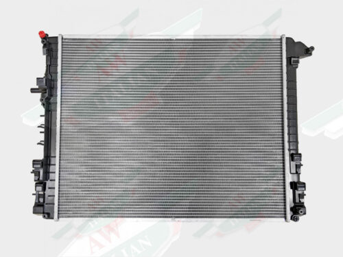 maserati 670109996 radiator aluminum core with black plastic end caps