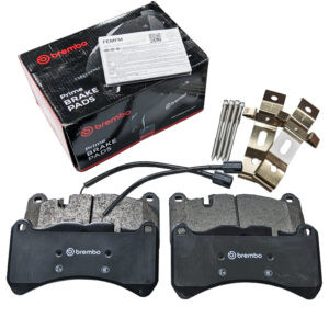 brembo brake pads with wires and metal clips