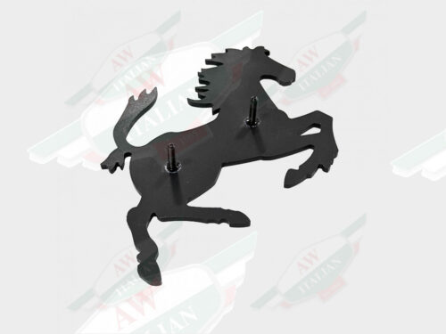 ferrari 61766400 black prancing horse emblem motif aluminum