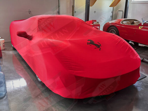 ferrari 86323500 red car cover with black horse logo