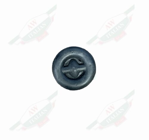 Black rubber circle laying flat on white background
