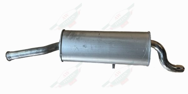 silver metal pipe laying flat on white background