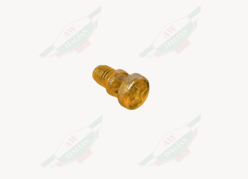 small transparent orange object on white background