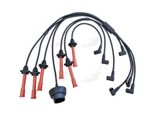 alfa romeo 60534855 ignition wire set black rubber with red ends