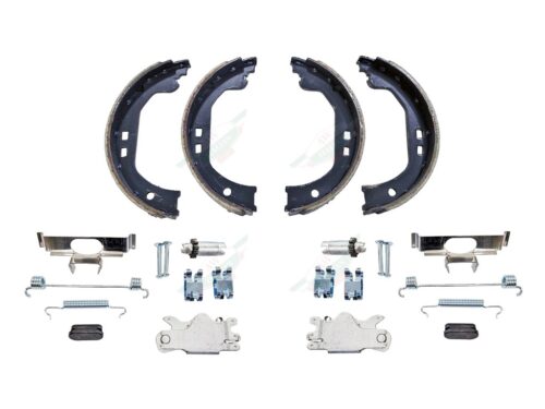 maserati 248418 parking brake shoe set with hardware metal springs