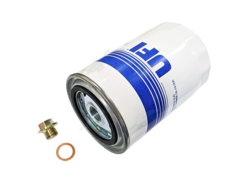 328OCSK ferrari white and blue ufi oil filter with drain plug and copper washer