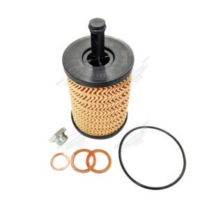 458OCSK ferrari black and yellow paper oil filter cartridge with drain plug and copper washer