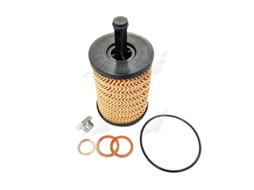 458OCSK ferrari black and yellow paper oil filter cartridge with drain plug and copper washer