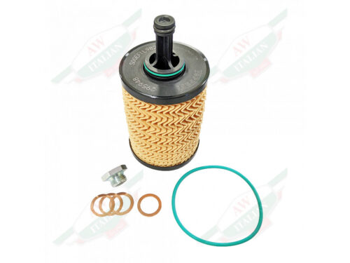 488OCSK ferrari black and yellow paper oil filter cartridge with drain plug and copper washer