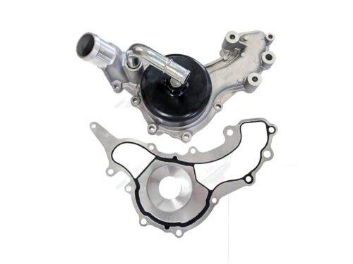 maserati 297912 water pump assembly aluminum metal with black pulley and gasket