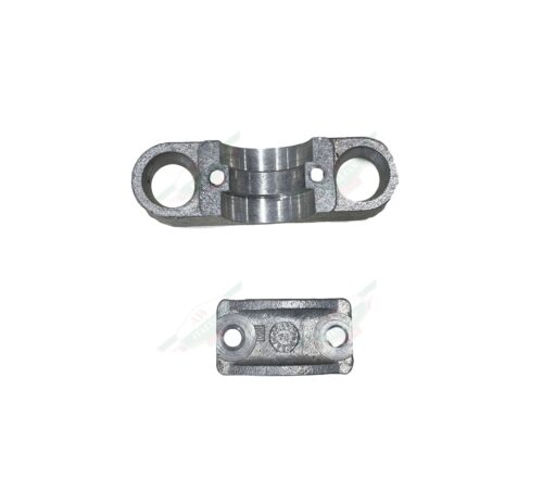 grey metal bracket on white background