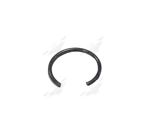 metal circular clip on white background