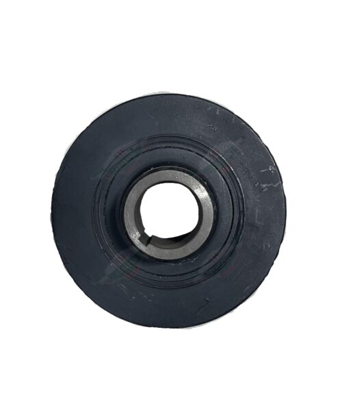 black metal wheel on white background