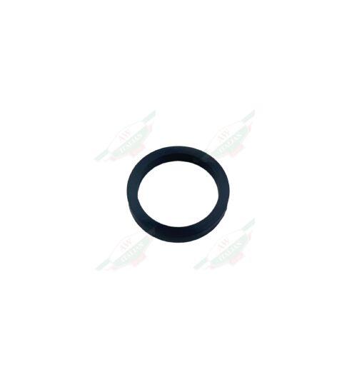 black rubber ring on white background